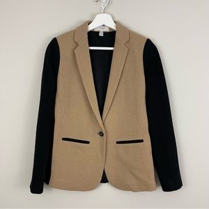 J. Crew Contrast Knit Wool Cotton Blend Blazer Jacket